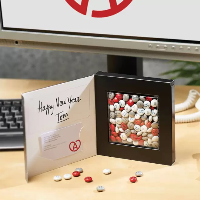 COFFRET 80G M&M's® PERSONNALISÉS 