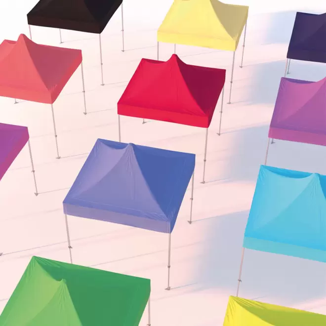 BARNUM PLIANT/TENTE DE RECEPTION PERSONNALISABLE 3X3M 'TELTA'