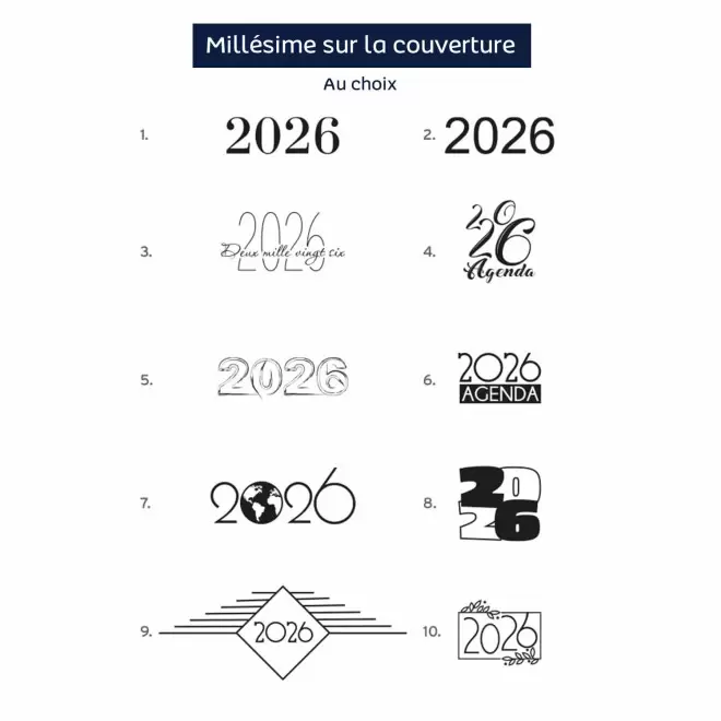 AGENDA 20x27 PERSONNALISABLE 'BUCKINGHAM'