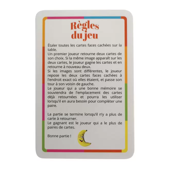 JEU DE MÉMORISATION PERSONNALISABLE 'TOM'