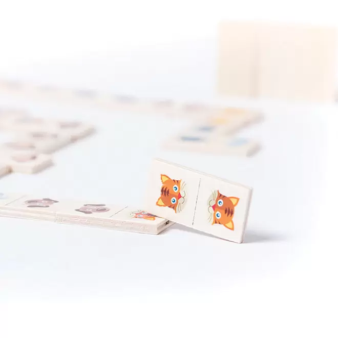 JEU DE DOMINO PERSONNALISÉ EN BOIS 'ANIMALY'