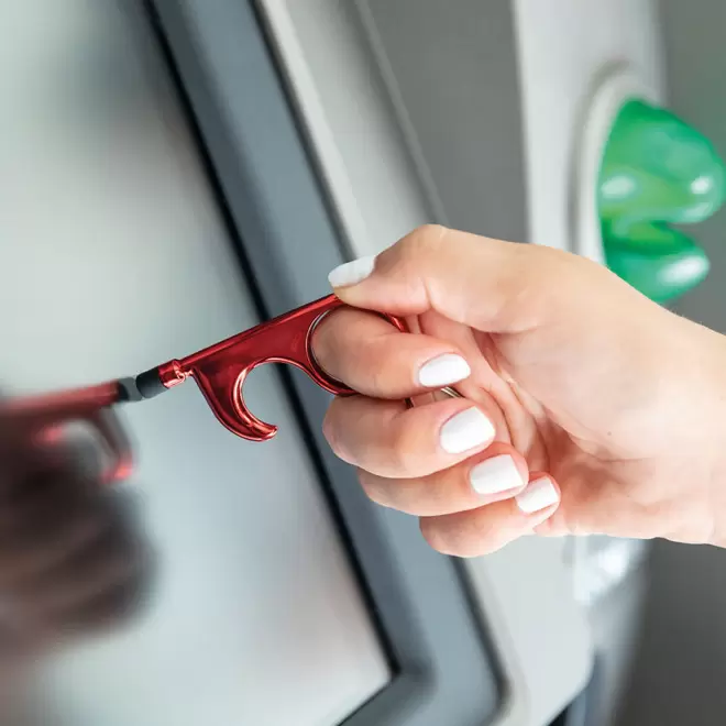 PORTE CLÉS SANS CONTACT STYLET PERSONNALISABLE 'COURBY'