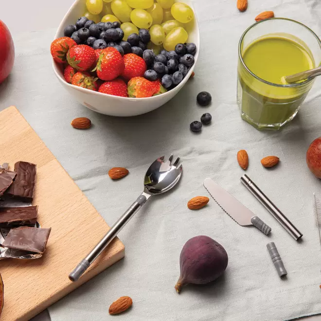 SET DE COUVERTS PERSONNALISÉ EN ACIER INOXYDABLE 'MENDI'