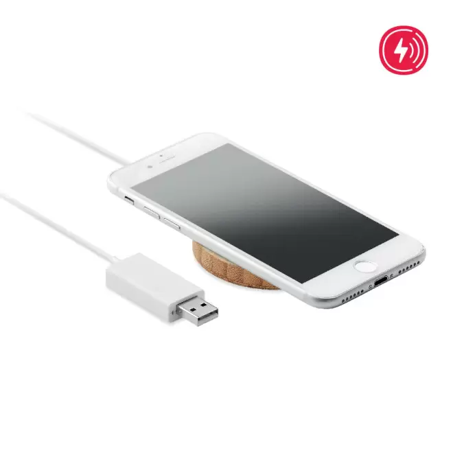 CHARGEUR À INDUCTION PUBLICITAIRE 10W EN BAMBOU 'BULSE'