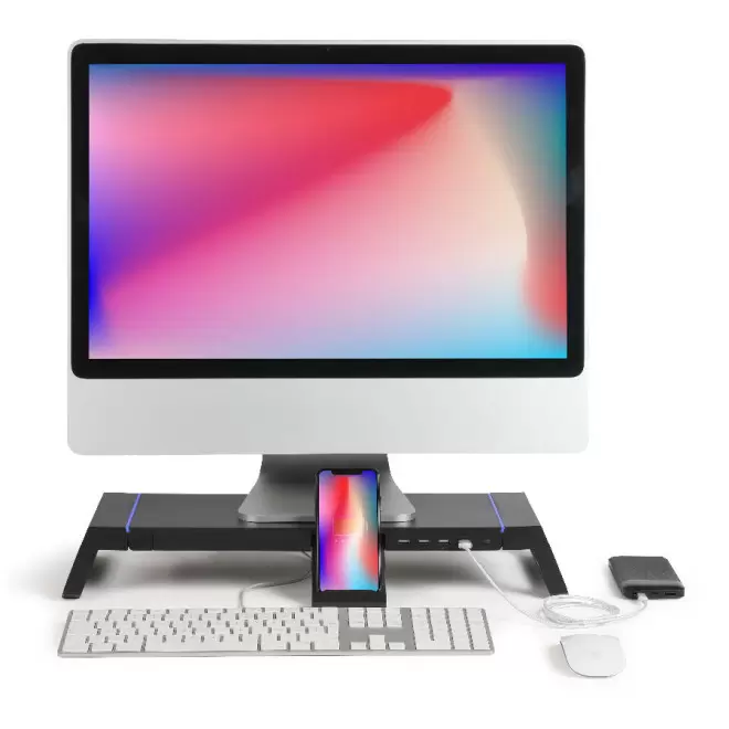 REHAUSSEUR D'ORDINATEUR AVEC HUB PERSONNALISÉ LIVOO® 'HIGHLY'