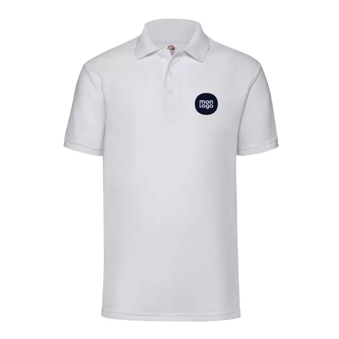 POLO HOMME PERSONNALISÉ BLANC FRUIT OF THE LOOM® 'MILFORD'