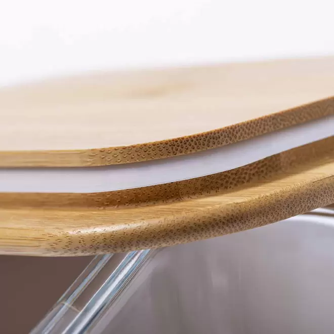 LUNCH BOX PERSONNALISABLE EN VERRE/BAMBOU 'FUSILI'