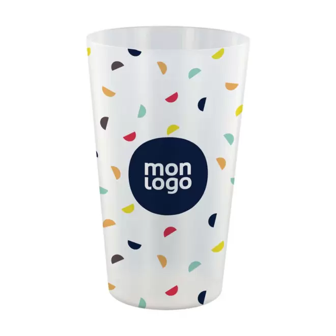 GOBELET MIF RÉUTILISABLE PERSONNALISÉ 30CL 'CUPY QUADRI BORD A BORD' 