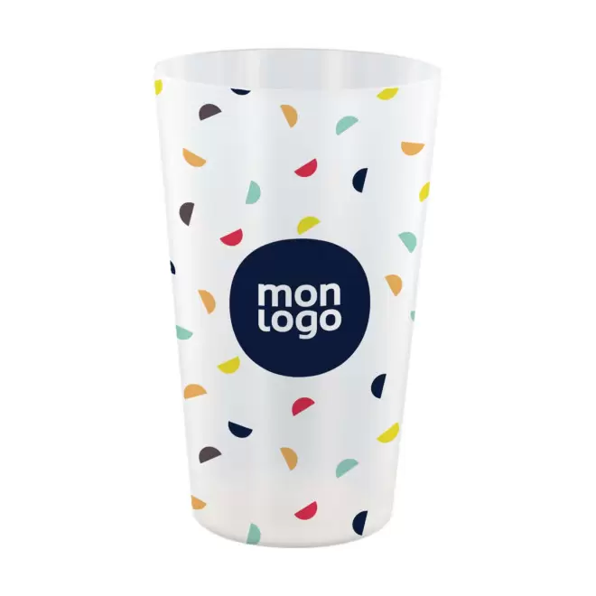 GOBELET MIF RÉUTILISABLE PERSONNALISÉ 60CL 'CUPY QUADRI BORD A BORD' 