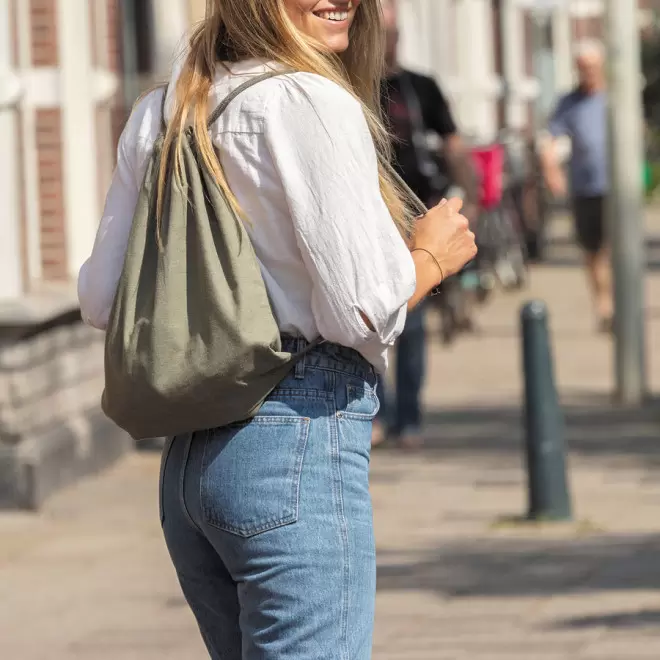 SAC À DOS PERSONNALISÉ EN COTON RECYCLÉ IMPACT 'LARANI'