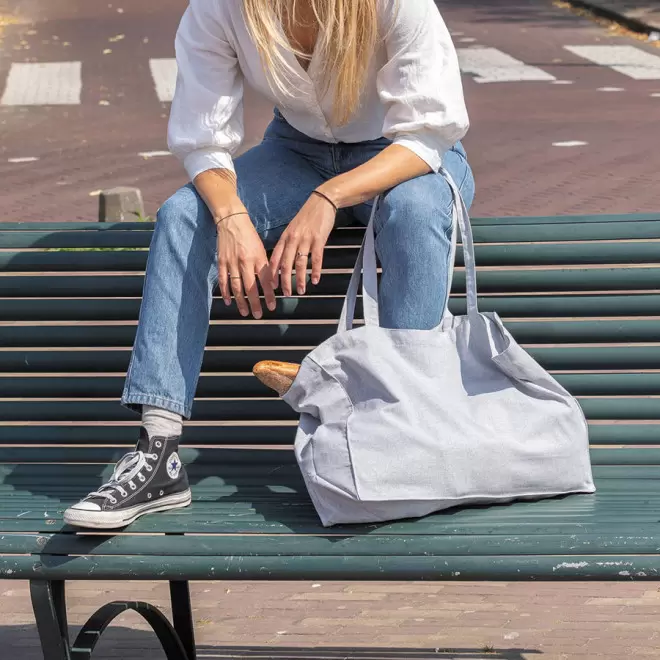 TOTE BAG PERSONNALISÉ EN COTON RECYCLE IMPACT 'ORADEA' 