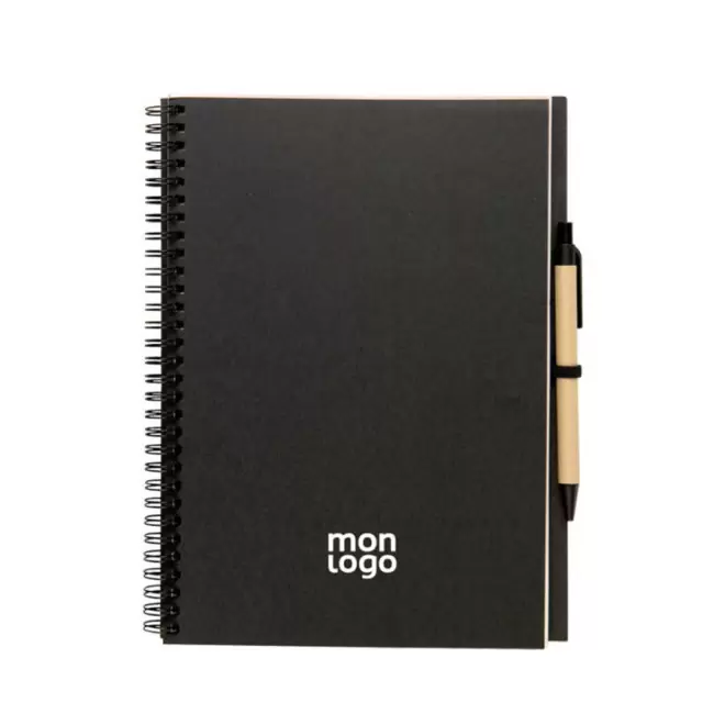 CARNET PERSONNALISÉ À SPIRALES AVEC STYLO 'MATARIO'
