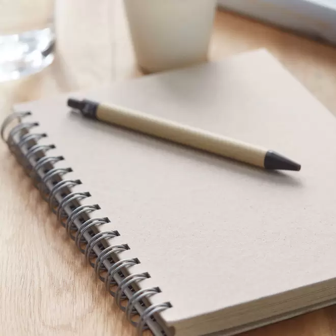 CARNET À SPIRALE PERSONNALISÉ PAPIER D'HERBE 'RITAU'