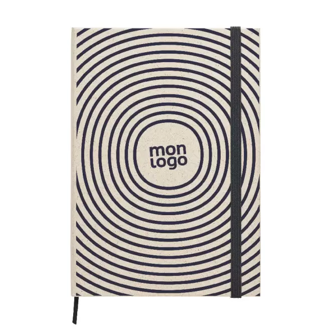 CARNET PERSONNALISÉ A5 PAPIER D'HERBE 'TRAVA' 