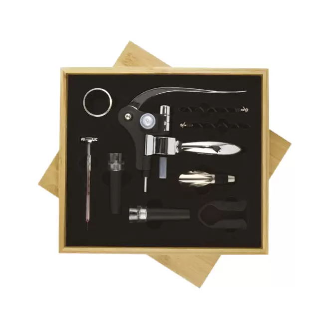 COFFRET À VIN PERSONNALISÉ 9 PIÈCES 'CAJA'