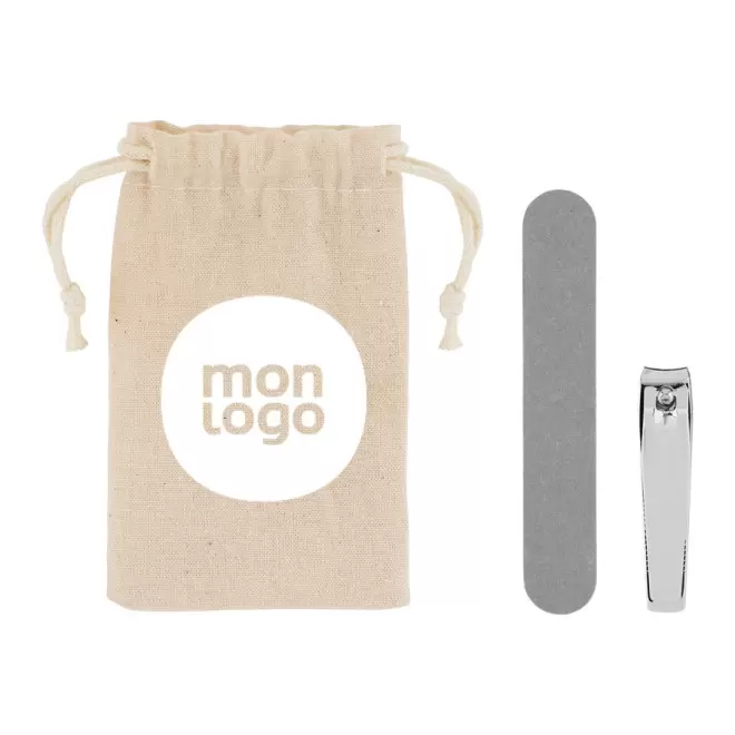 SET MANUCURE PERSONNALISÉ AVEC POCHETTE COTON 'PANU'