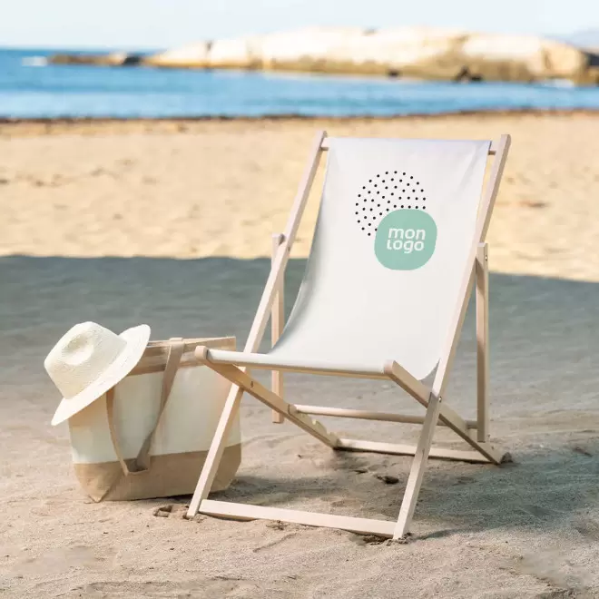 TRANSAT CHILIENNE PUBLICITAIRE EN BOIS 'SOLARO' 