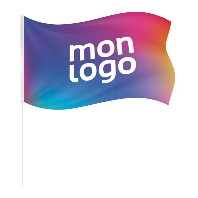 DRAPEAU DE SUPPORTER PERSONNALISÉ EN RPET 'POWERFUL'