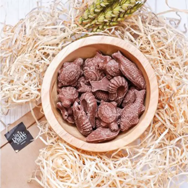 SACHET DE FRITURE CHOCOLAT BIO NOIR AU AU LAIT DE 100G PERSONNALISÉ LPCC® 'MIAM'