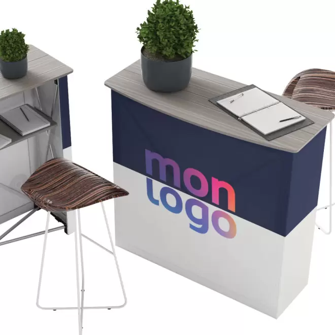 COMPTOIR D'ACCUEIL PERSONNALISÉ 'VELCRO BAR'