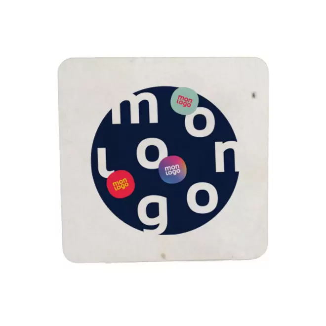 SOUS BOCK PUBLICITAIRE EN PAPIER DE GRAINES 'BIOLI'