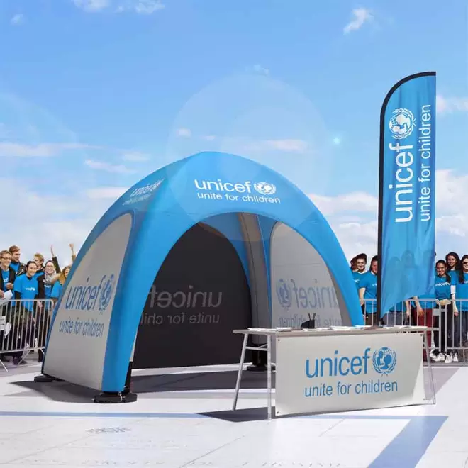 BARNUM GONFLABLE PERSONNALISABLE 4X4M 'INUITE'