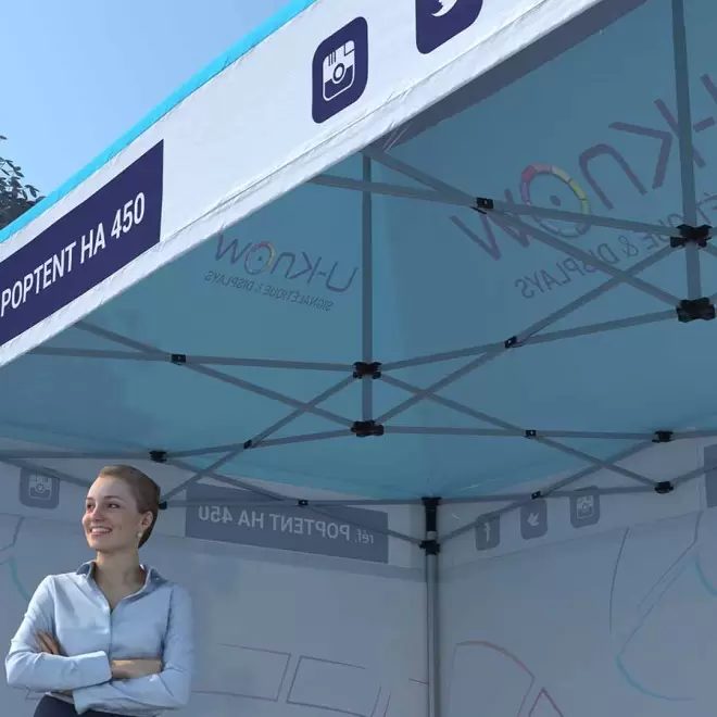 TENTE PERSONNALISÉE PLIANTE 6X3M 'TELLTA'