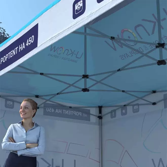 TENTE PERSONNALISÉE PLIANTE 4,5X3M 'TELLTA'