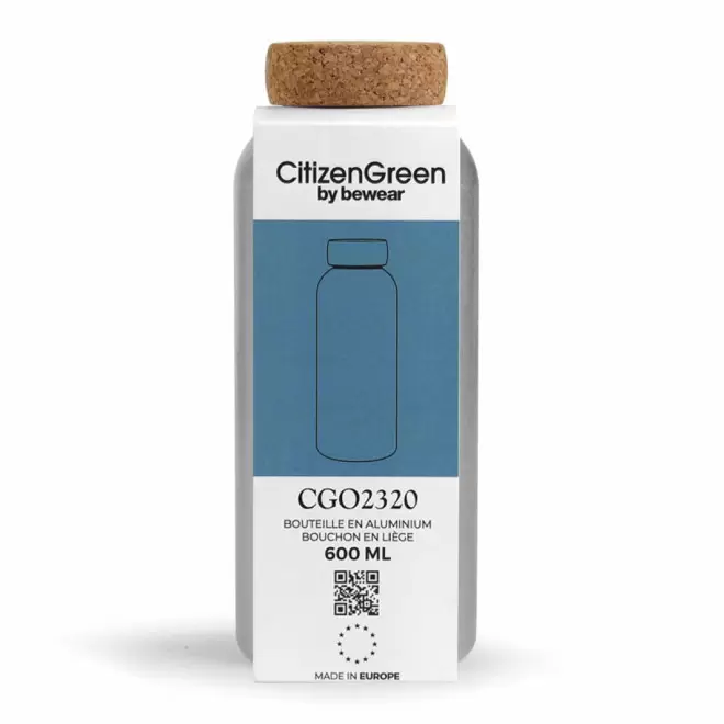 BOUTEILLE EN ALUMINIUM 600 ML PERSONNALISABLE 'BOUTU'