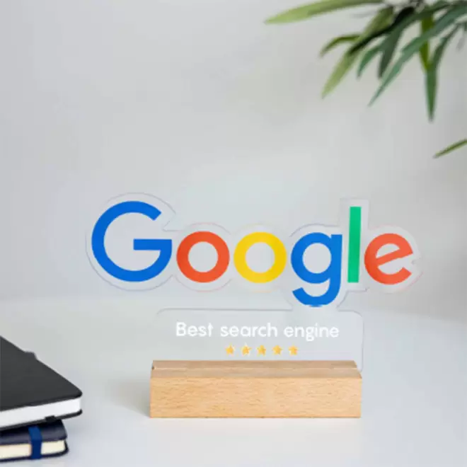 TROPHEE LUMINEUX PERSONNALISABLE 'UKITA CUSTOM WOOD'