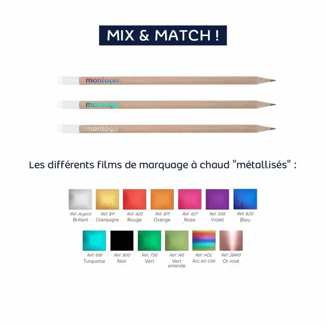 CRAYON PAPIER GOMME PERSONNALISABLE 'ANKA'