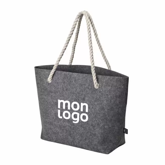 SAC DE PLAGE PERSONNALISABLE EN FEUTRINE RPET 'TALMOS'