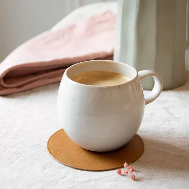 SOUS VERRES PERSONNALISABLE MIF EN CUIR RECYCLE 'COLETTE'