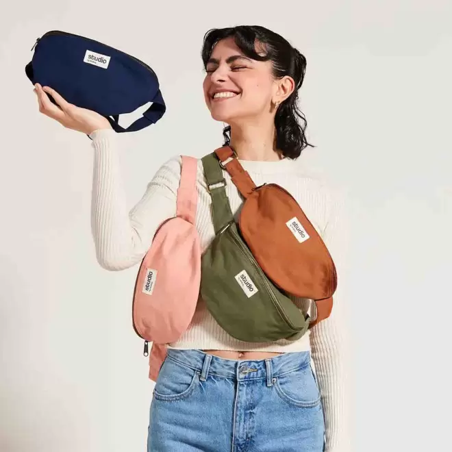 SAC BANANE PERSONNALISABLE COTON STUDIO BY HINDBAG 'VALENTINA'