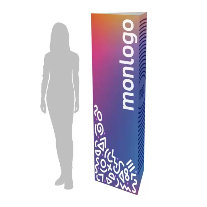 TOTEM PUBLICITAIRE EN CARTON 3 FACES 'PIKO' 