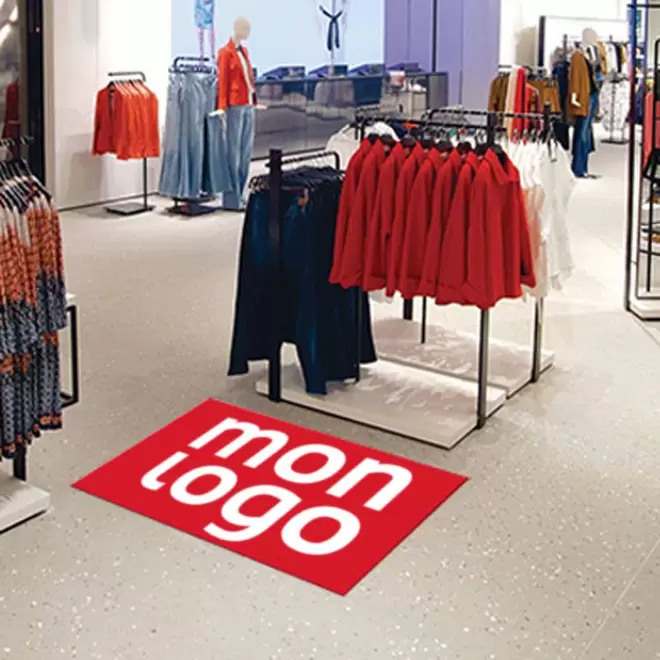 TAPIS D'ACCUEIL PUBLICITAIRE 'BIENVENUE POLYESTER' 