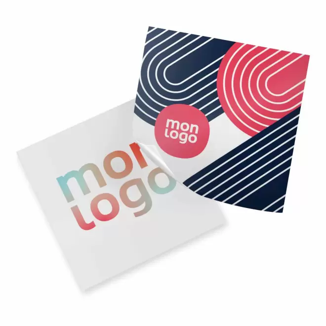 STICKERS CARRE PUBLICITAIRE PAPIER COUCHE 'KLISTER'