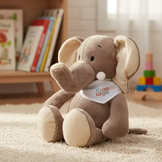PELUCHE ELEPHANT PERSONNALISABLE 'DUMBA BANDANA'