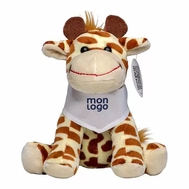 PELUCHE AVEC BANDANA PERSONNALISABLE 'GIRAFE'
