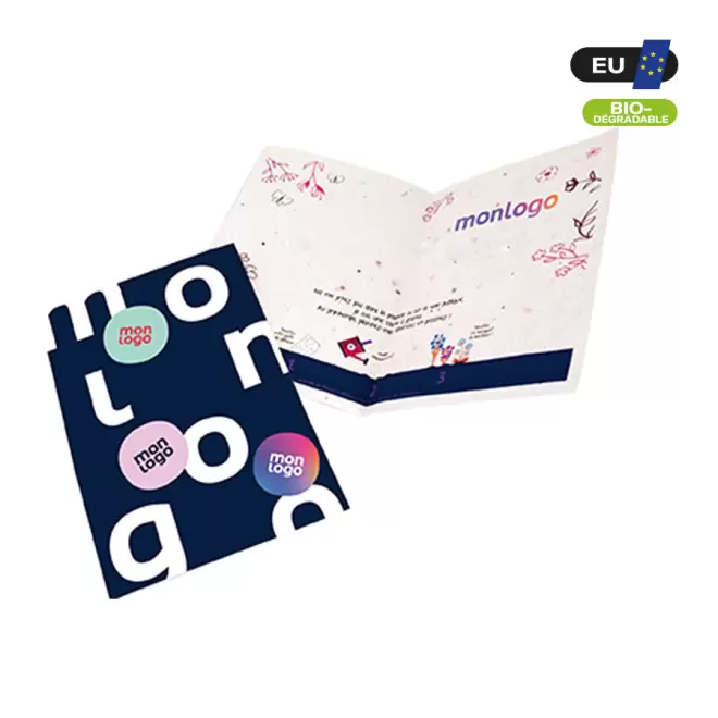 CARTE PERSONNALISEE EN PAPIER DE GRAINES 'REMIR'