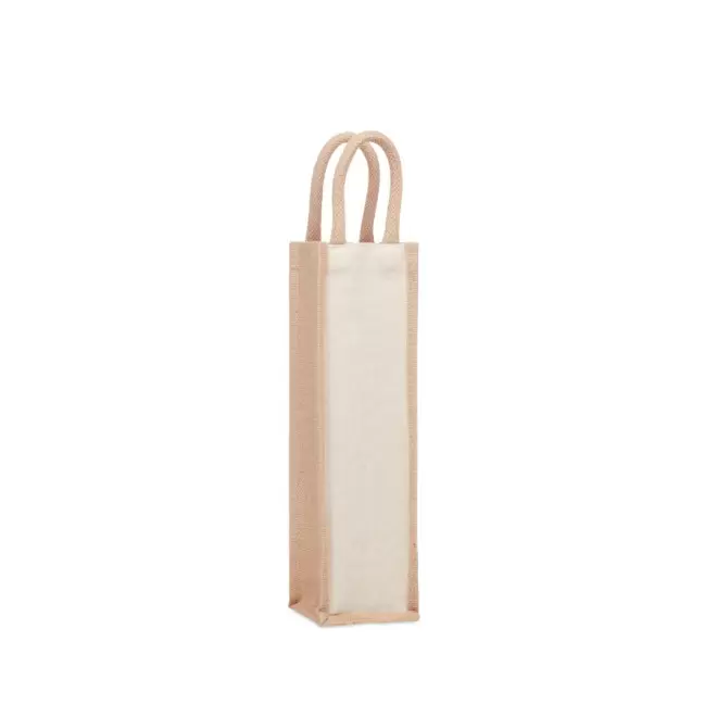 SAC PERSONNALISÉ DE BOUTEILLE EN JUTE/TOILE 'JOA'