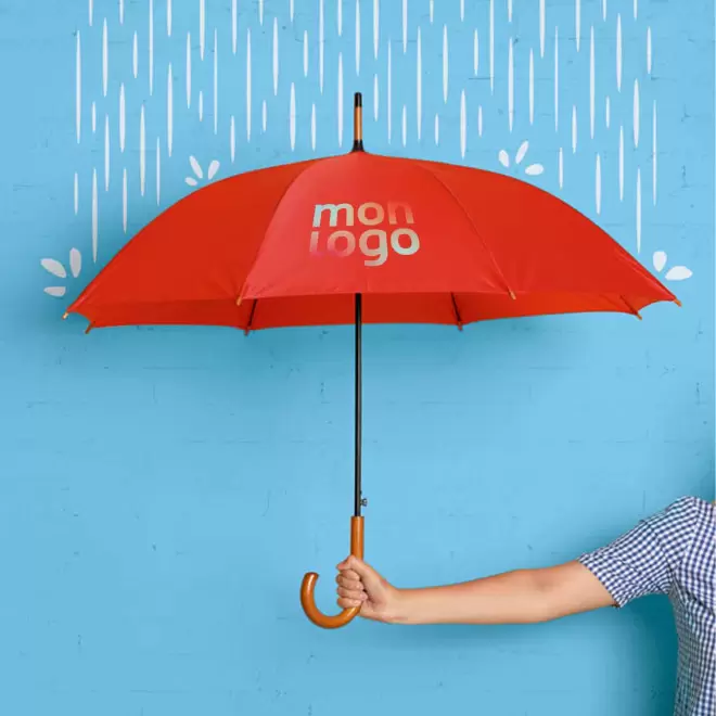 PARAPLUIE PUBLICITAIRE MANCHE CANNE 'DUNDEEMET'