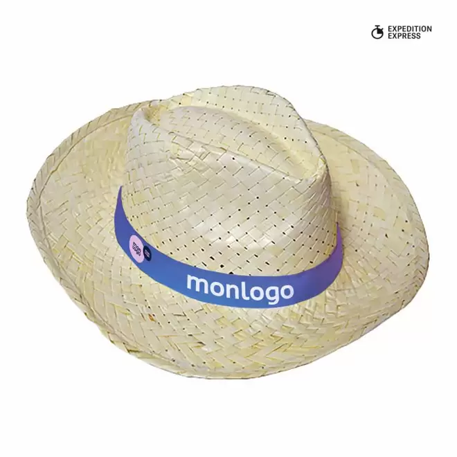 CHAPEAU DE PAILLE PERSONNALISABLE CLAIRE 'LUA EU' 8J