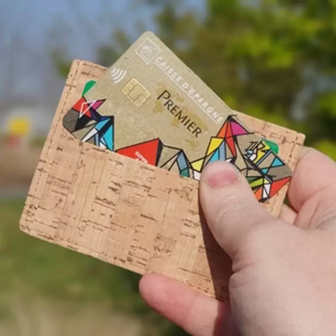 PORTE CARTES PERSONNALISÉ LIÈGE AKASHI® 'LAGUNE'