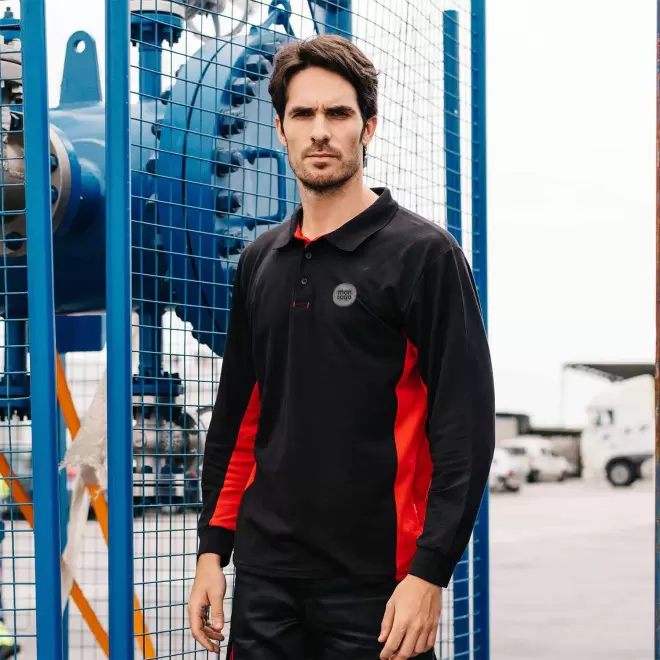 POLO PERSONNALISABLE BICOLORE VELILLA® 'ALBANE ML'