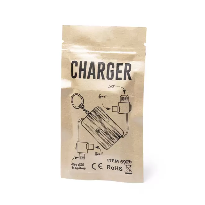 PORTE CLES CABLE CHARGE PERSONNALISABLE 'MEDIALI'