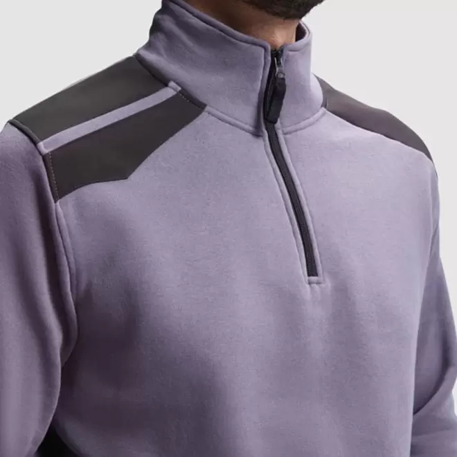 SWEAT PERSONNALISABLE COL DEMI ZIP 'MAVERICK'