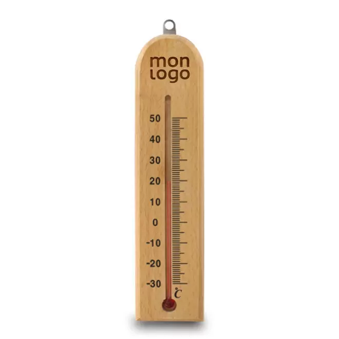 THERMOMETRE EN BOIS PERSONNALISABLE 'SOLBOIS'