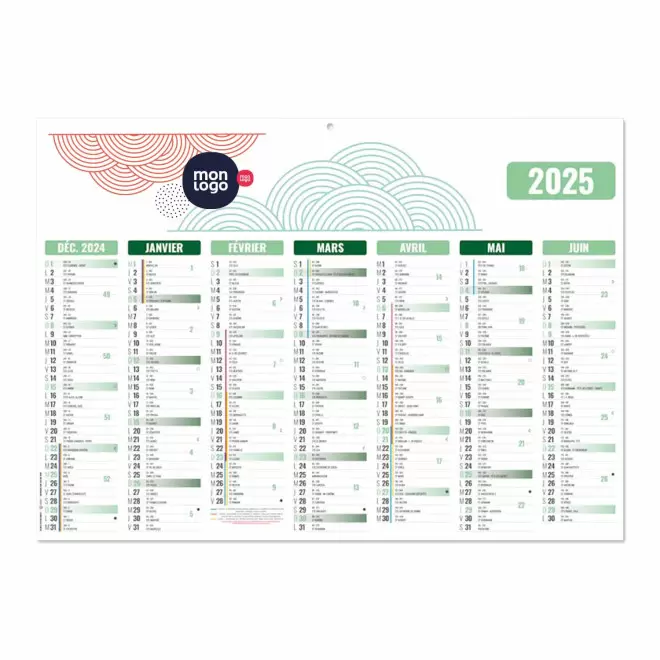 CALENDRIER BANCAIRE PERSONNALISABLE SOUPLE 'CALENSO'