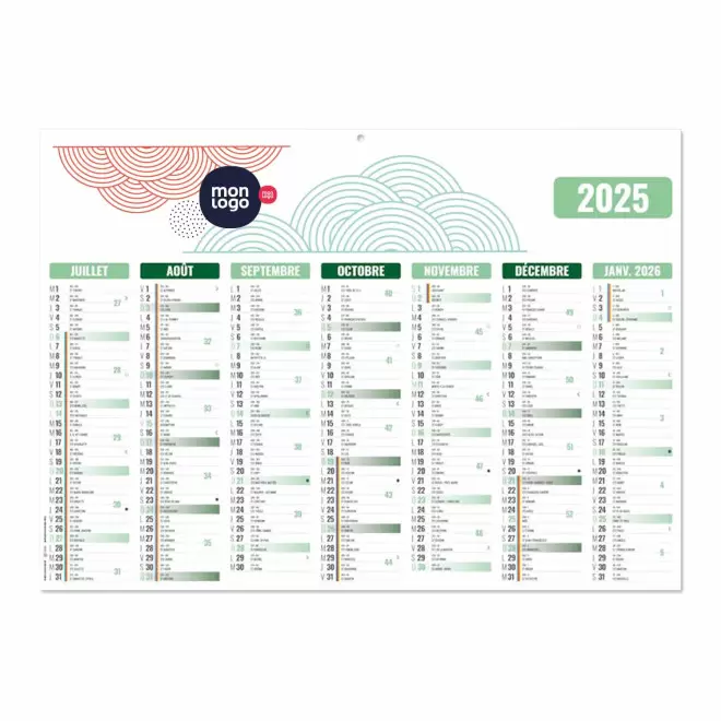 CALENDRIER BANCAIRE PERSONNALISABLE SOUPLE 'CALENSO'